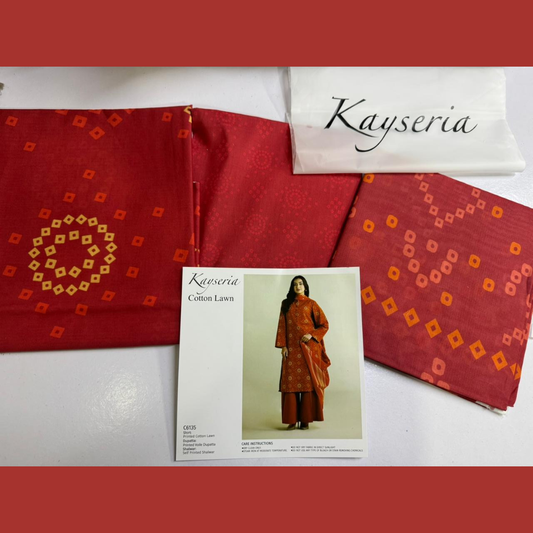 C-6135  KAYSERIA COTTON LAWN UNSTITCHED 3 PCS (PRINTED)