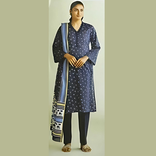 C-6129 KAYSERIA COTTON LAWN UNSTITCHED 3 PCS (PRINTED)